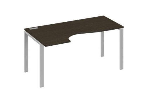 Стол эргономичный левый Мира Нумо, цвет венге + серый