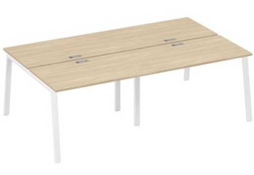 Рабочая станция 4х120 Мира Трио, цвет дуб скандинавский + белый