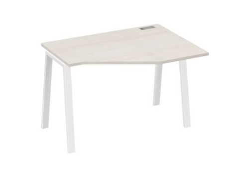 Стол эргономичный правый Мира Трио, цвет дуб шамони + белый