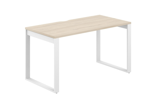 Стол рабочий с вырезом Фламинго, цвет акация + белый