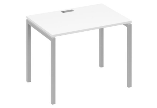 Стол письменный Мира Лофт, цвет белый премиум + серый