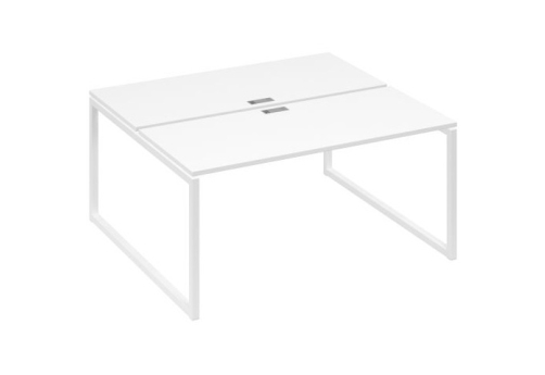 Рабочая станция (2х160) Мира Одри, цвет белый премиум + белый