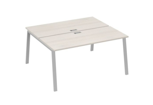 Рабочая станция 2х160 Мира Трио, цвет дуб шамони + серый