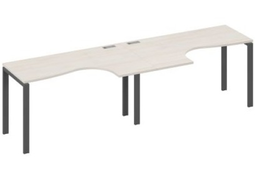 Рабочая станция эргономичная (2х140) Мира Нумо, цвет дуб шамони + антрацит