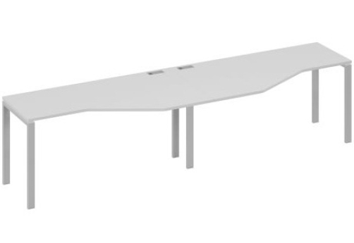 Рабочая станция эргономичная (2х160) Мира Нумо, цвет серый + серый