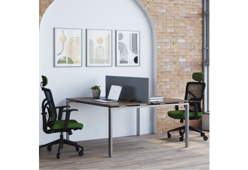 Стол на 2 рабочих места Апрель Люкс Вяз, цвет вяз