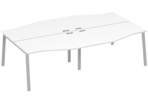 Рабочая станция эргономичная (4х140) Мира Нумо, цвет белый премиум + серый