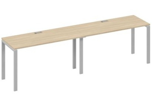 Рабочая станция (2х140) Мира Нумо, цвет дуб скандинавский + серый