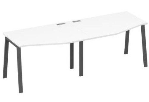 Станция рабочая эргономичная 2х120 Мира Трио, цвет белый премиум + антрацит
