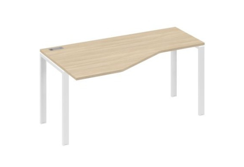 Стол эргономичный левый Мира Нумо, цвет дуб скандинавский + белый
