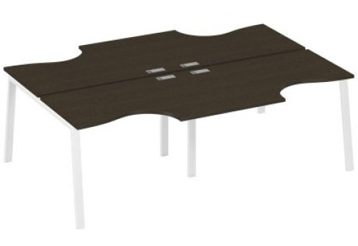 Станция рабочая эргономичная 4х120 Мира Трио, цвет венге + белый