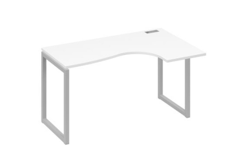 Стол эргономичный правый Мира Одри, цвет белый премиум + серый