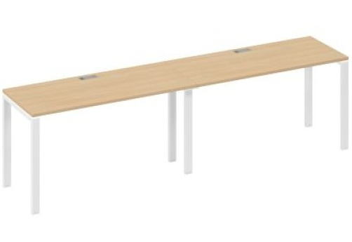Рабочая станция (2х160) Мира Нумо, цвет натуральный дуб + белый