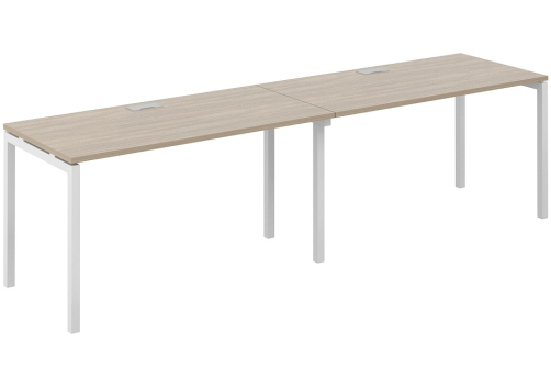 Рабочая станция Индиго Форт, цвет дуб темный + белый