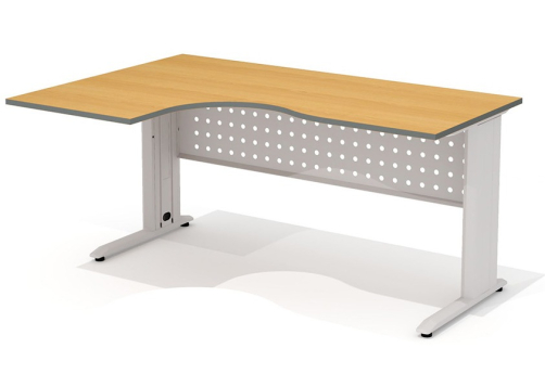 Стол эргономичный на металлокаркасе левый Колибри, цвет ольха