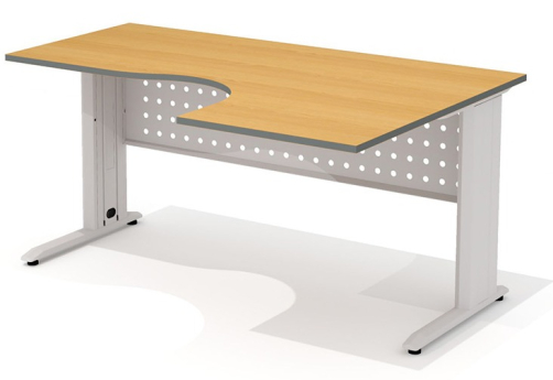 Стол эргономичный на металлокаркасе правый Колибри, цвет ольха