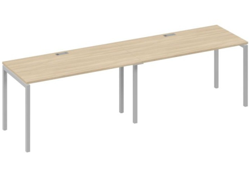 Рабочая станция 2х140 Мира Лофт, цвет дуб скандинавский + серый