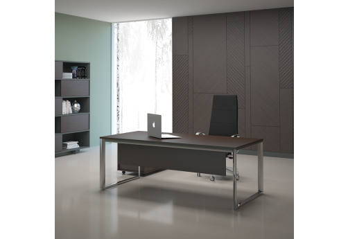 Стол для руководителя с лицевой панелью Клауд, цвет орех