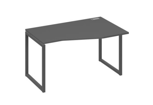 Стол эргономичный правый Мира Одри, цвет антрацит премиум + антрацит