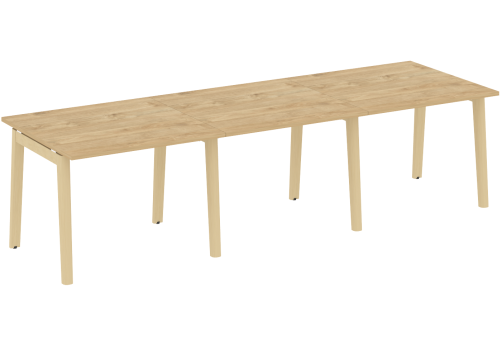 Стол для переговоров (3 столешницы), цвет тиквуд светлый