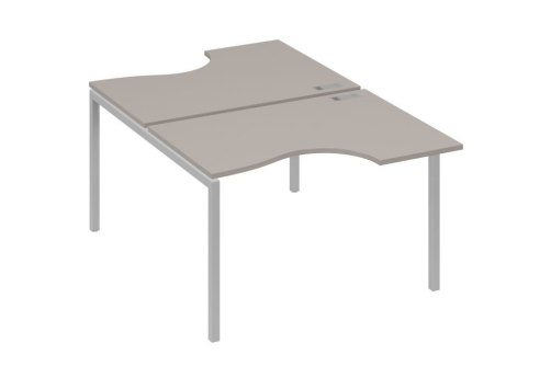 Рабочая станция эргономичная 2х120 Классика Мира Лофт, цвет мокко премиум + серый