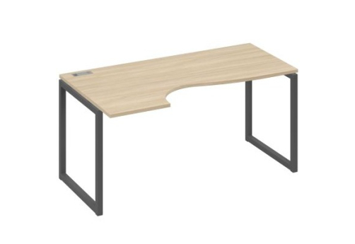 Стол эргономичный левый Мира Одри, цвет дуб скандинавский + антрацит