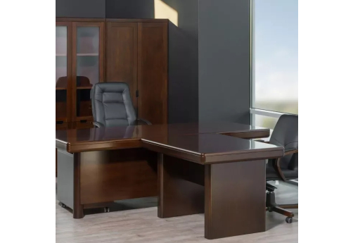 Стол письменный с брифинг-приставкой Фиджи, цвет темный орех