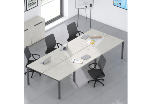 Стол переговорный сборный Лиани, цвет шамони светлый