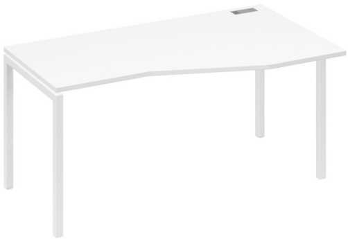 Стол эргономичный правый Техно Мира Лофт, цвет белый премиум + белый
