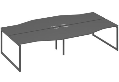 Рабочая станция эргономичная (4х160) Мира Одри, цвет антрацит премиум + антрацит