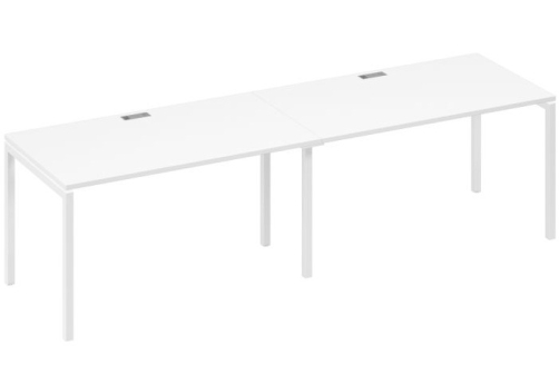 Рабочая станция 2х140 Мира Лофт, цвет белый премиум + белый
