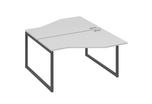 Рабочая станция эргономичная (2х140) Мира Одри, цвет серый + антрацит