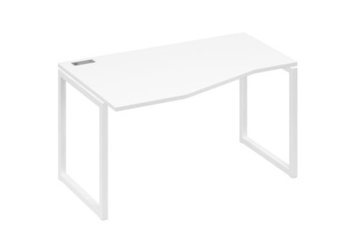 Стол эргономичный левый Мира Одри, цвет белый премиум + белый