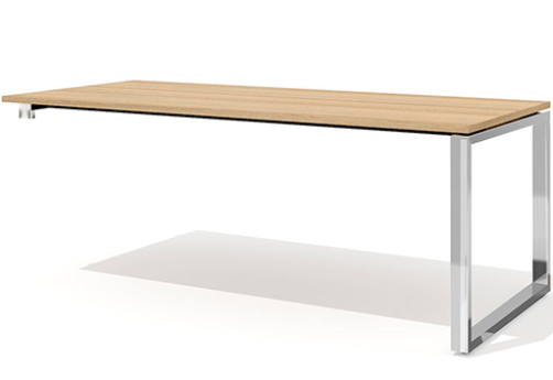 Стол руководителя к опорной тумбе Некста Директ, цвет вяз + хром