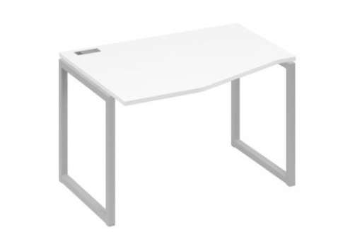 Стол эргономичный левый Мира Одри, цвет белый премиум + серый