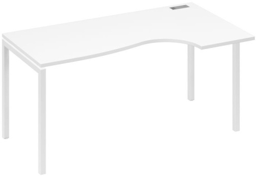Стол эргономичный правый Классика Мира Лофт, цвет белый премиум + белый
