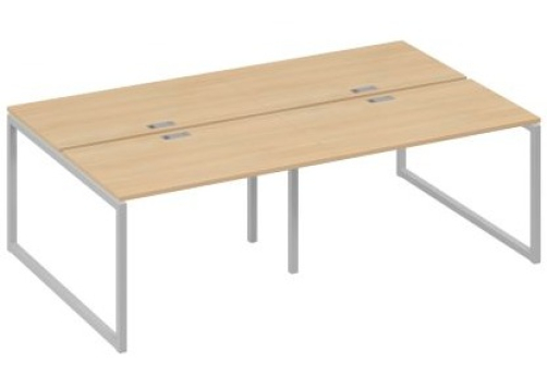 Рабочая станция (4х120) Мира Одри, цвет натуральный дуб + серый