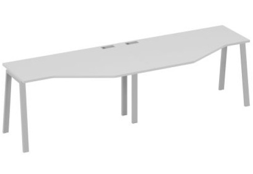 Рабочая станция эргономичная 2х140 Мира Трио, цвет серый + серый