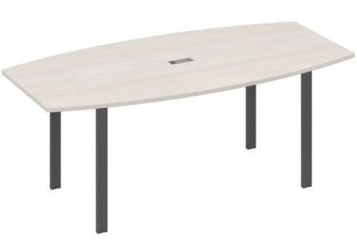 Стол для переговоров фигурный Мира Нумо, дуб шамони + антрацит
