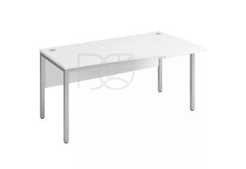 Стол эргономичный (экран - ДСП) правый, цвет белый