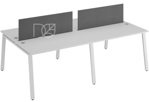 Стол на 4 рабочих места, цвет белый