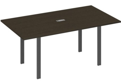 Стол для переговоров прямоугольный Мира Нумо, цвет венге + антрацит