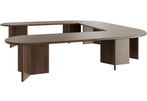 Система столов переговоров 5-04, цвет темный дуб