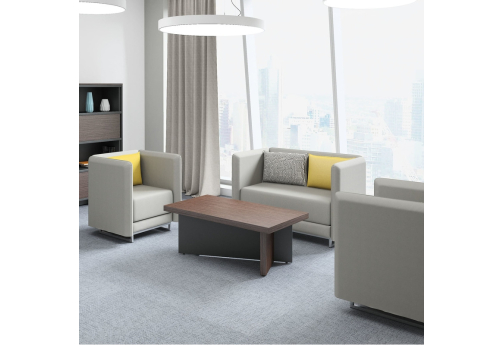 Стол журнальный Грегори, цвет орех + антрацит