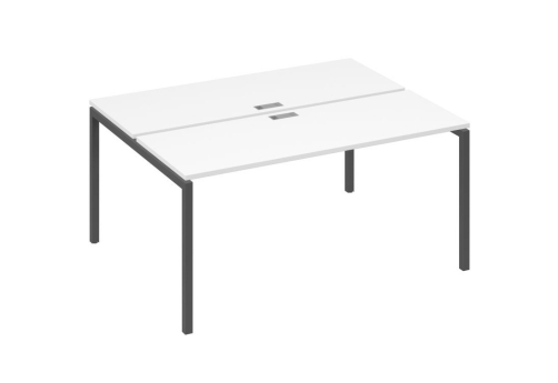 Рабочая станция 2х160 Мира Лофт, цвет белый премиум + антрацит