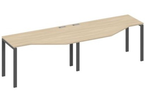 Рабочая станция эргономичная (2х140) Мира Нумо, цвет дуб скандинавский + антрацит