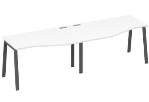 Станция рабочая эргономичная 2х140 Мира Трио, цвет белый премиум + антрацит