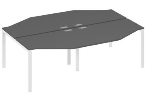 Рабочая станция эргономичная (4х120) Мира Нумо, цвет антрацит премиум + белый