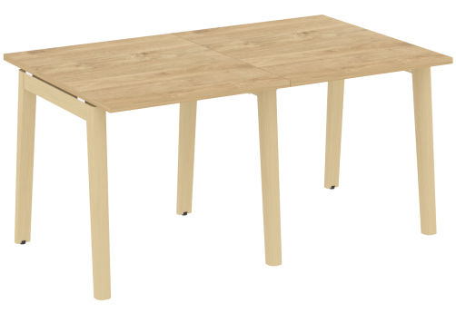 Стол для переговоров (2 столешницы), цвет тиквуд светлый