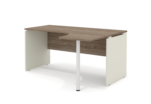 Стол рабочий эргономичный с опорой (правый) Некста, цвет дуб + беж